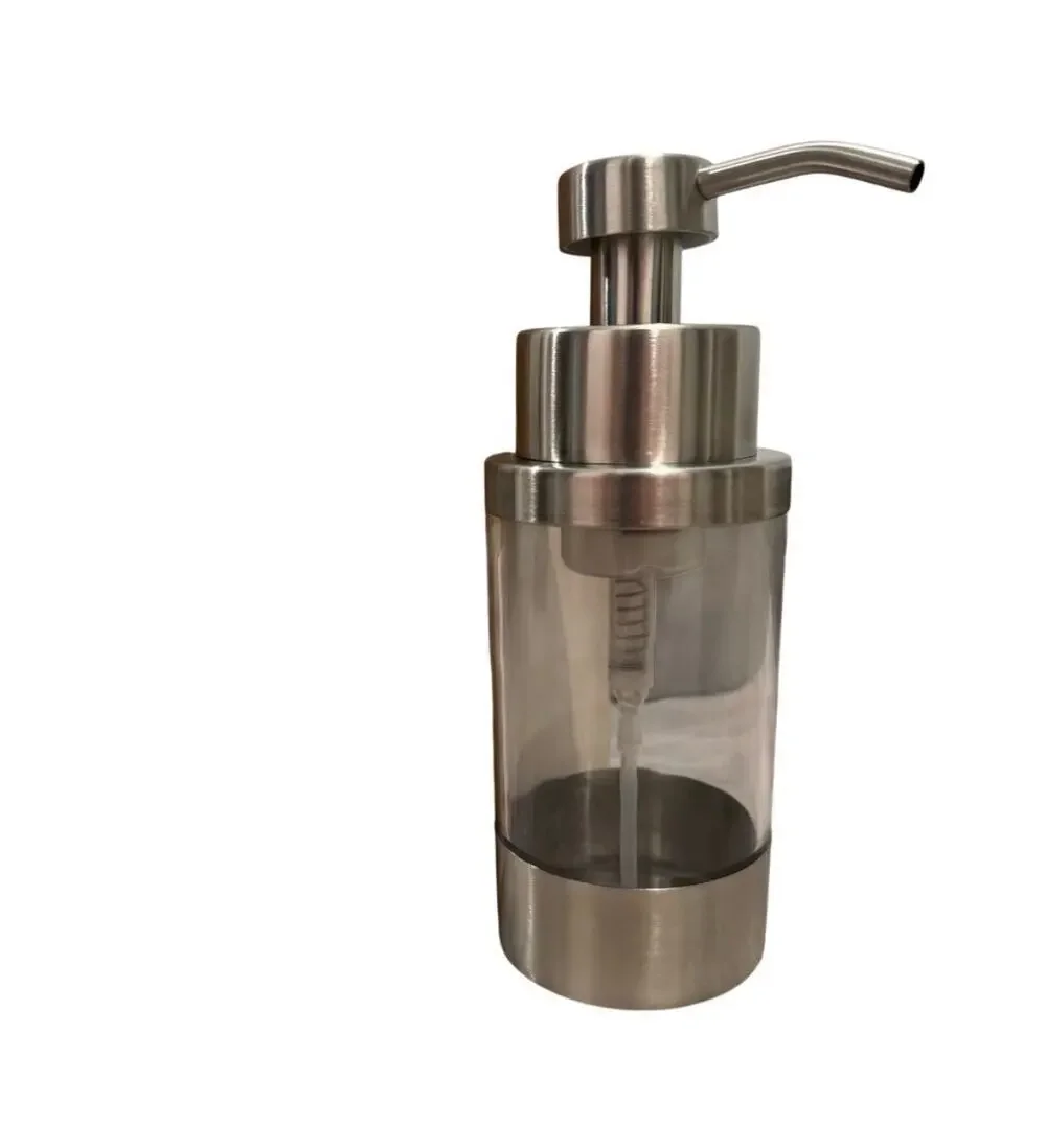 NEW in box foaming stainless steel/clear foaming soap dispenser